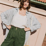 MORCOTE high-waisted linen SHORTS - notPERFECTLINEN