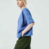 AURORA oversized linen top