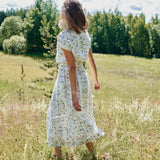 REINE waisted linen dress