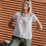 SOOKE trapeze neckline linen top - notPERFECTLINEN