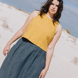 BAY cropped linen top