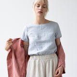 HAMBURG fitted linen top