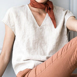 MALTA boxy linen top