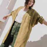 LIVORNO oversized linen shirt