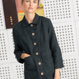 HELSINKI button down linen jacket