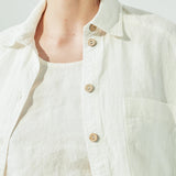 LIVORNO-2 oversized linen collar shirt (SS24)