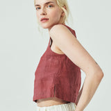 PERCE cropped linen top (SS24)