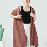 VICTORIA oversized linen coat (SS24)