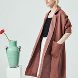 VICTORIA oversized linen coat (SS24)