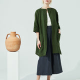 SINTRA linen cardigan in MAXI length