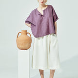 SION gathered linen skirt (SS24)