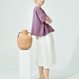 SION gathered linen skirt (SS24)