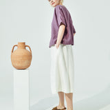 SION gathered linen skirt (SS24)