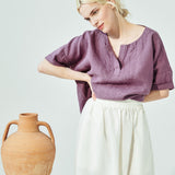 SION gathered linen skirt (SS24)