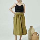 OIA gathered linen skirt (SS24)