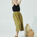 OIA gathered linen skirt (SS24)