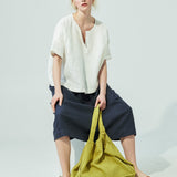 SION gathered linen skirt (SS24)