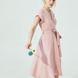 CANNES-2 wrap linen dress (SS24)