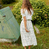 SION gathered linen skirt