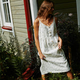 SARAH button down slip linen dress