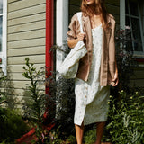 SARAH button down slip linen dress