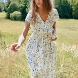 REINE waisted linen dress