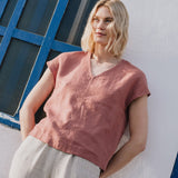 MALTA boxy linen top