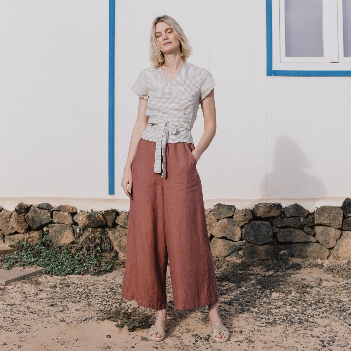 Maxi WELS wide leg linen pants - notPERFECTLINEN