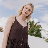 SARAH button down slip linen dress - notPERFECTLINEN