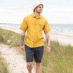 Men’s short sleeve linen shirt QUEBEC - notPERFECTLINEN