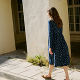 JASMINE classic collar linen dress