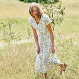 REINE waisted linen dress