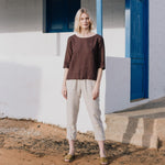 YAMBA cropped linen pants - notPERFECTLINEN