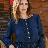 LUZ frilled linen top