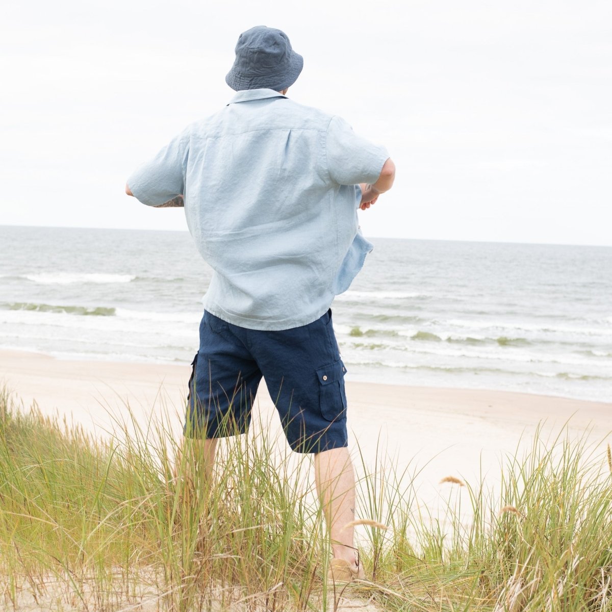 Men’s cargo linen shorts MACKAY - notPERFECTLINEN