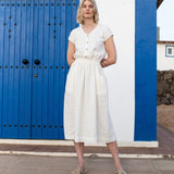 REINE waisted linen dress - notPERFECTLINEN