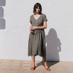 VOLUME-3 oversized linen dress with short sleeves - notPERFECTLINEN