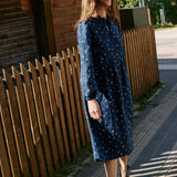 OCEANIA front tie linen dress