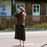 SION gathered linen skirt