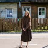 SION gathered linen skirt