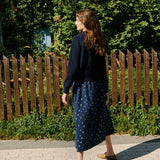 SION gathered linen skirt