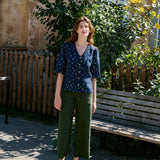 ISLA elbow sleeve linen shirt