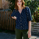 ISLA elbow sleeve linen shirt