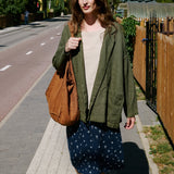 VICTORIA-2 oversized linen jacket