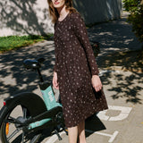 Long sleeve Maxi MAMA linen dress