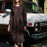 LEILA tiered linen dress