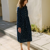 JASMINE classic collar linen dress