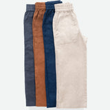 PUGLIA straight cut cropped linen pants (SS24)