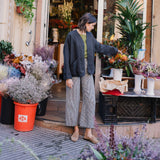 SARAH fit and flare linen pants