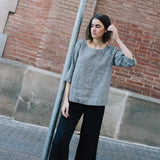 SARAH fit and flare linen pants